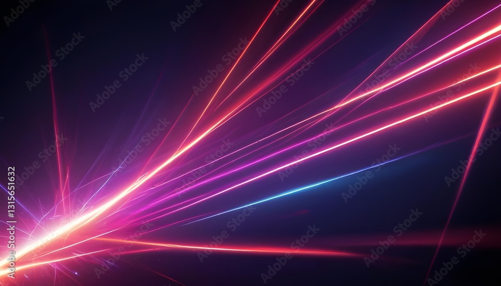 Aufkleber An abstract background with strong and sharp laser light effects