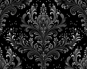 Elegant Damask Seamless Pattern.