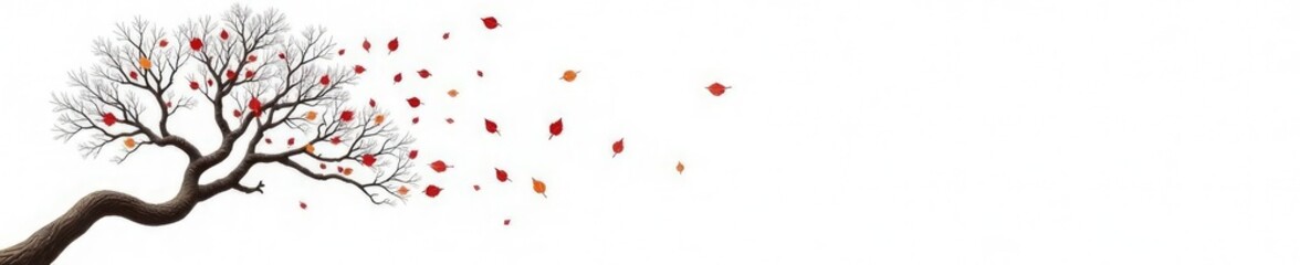 Twisted branches with bare leaves against a pure white backdrop, tree, simplicity, wood