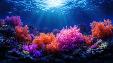 Obraz premium Vibrant underwater coral reef scene (2)