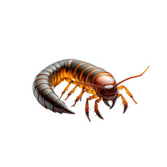 Realistic illustration of a giant centipede