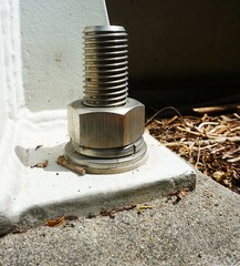 Metalowa śruba i nakrętka