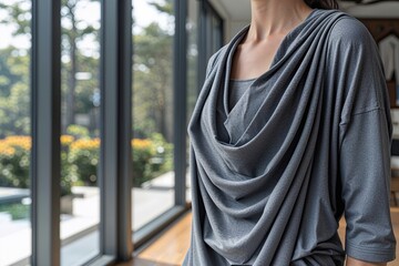 Modern Gray Design with Draped Jersey for Ultimate Stylish Comfort