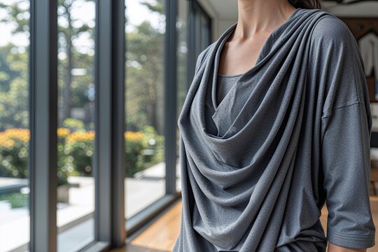 Modern Gray Design with Draped Jersey for Ultimate Stylish Comfort