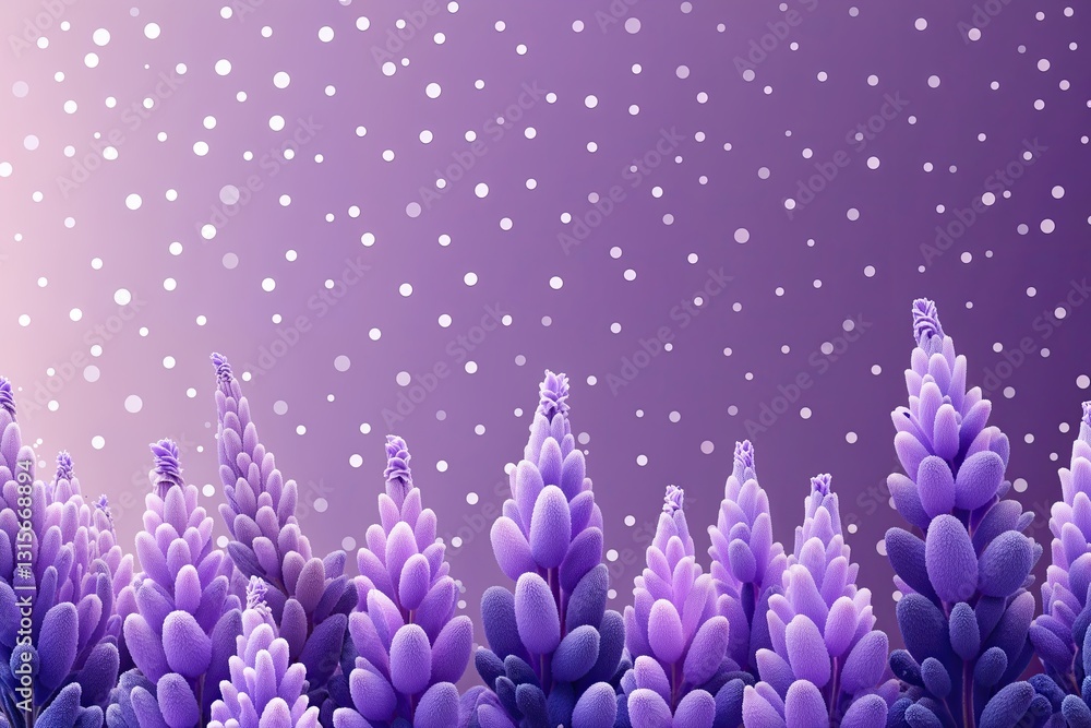 Poster serene lavender gradient background banner with halftone dots for calming design