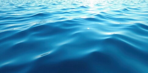 Gentle ripples on the surface of a vast expanse of blue, ocean, calming, lake