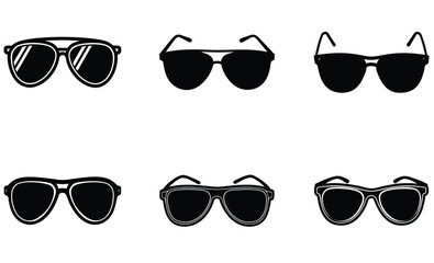 Sunglasses silhouette vector