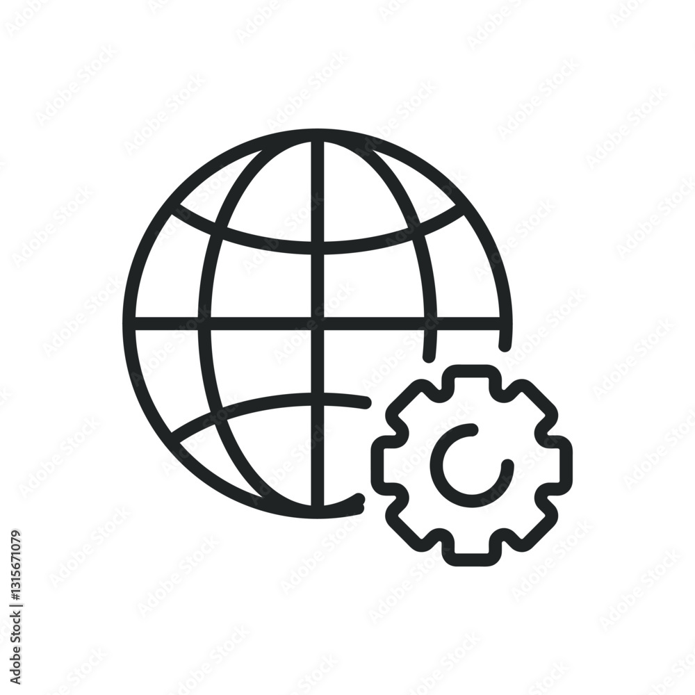 Aufkleber network setup thin line icons. editable stroke and perfect pixel on transparent background
