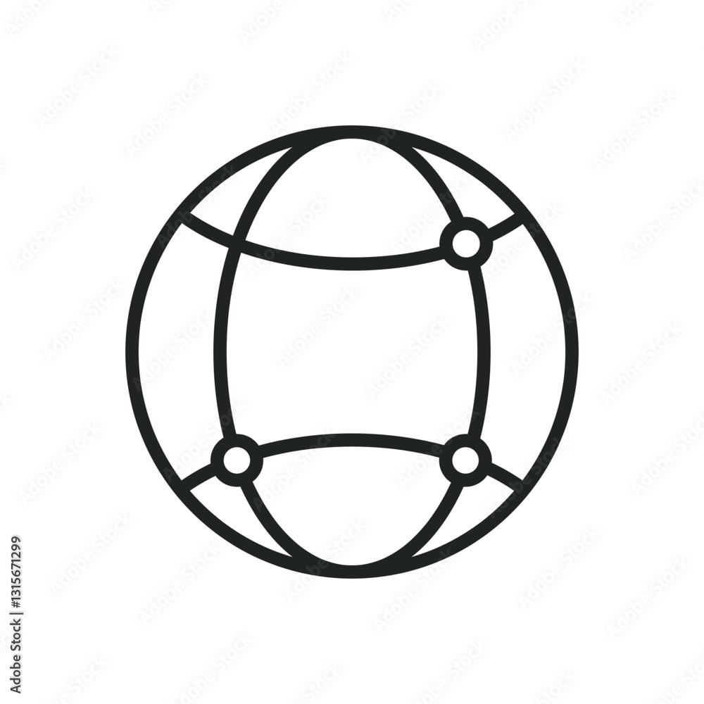 Poster network thin line icons. editable stroke and perfect pixel on transparent background