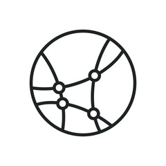 Network thin line icons. Editable stroke and Perfect pixel on transparent background