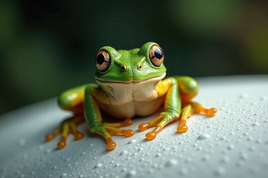Grenouille s'accroche au panneau blanc, nature, ?paisseur, adh?rence