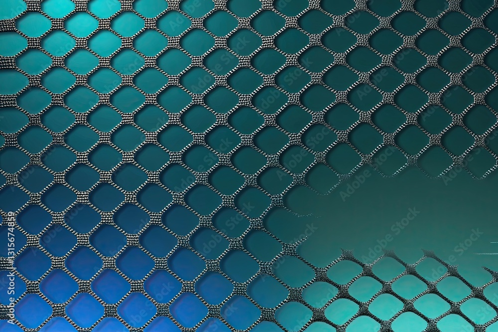 Poster intricate mesh design with teal gradient for modern technology presentations