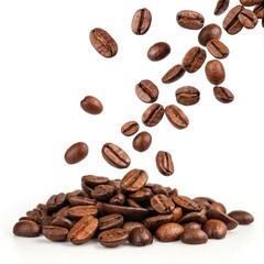 Naklejka premium coffee beans background