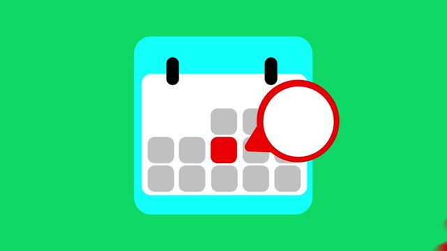 Calendar icon with percent sign. Concept of time to pay taxes.