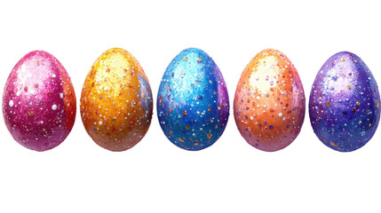 Obraz premium Colorful Easter Eggs for Spring Celebration