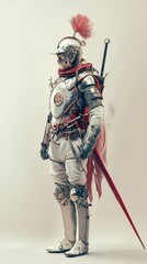 Obraz premium Medieval Knight in Shining Armor: A Digital Painting
