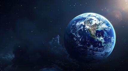 Obraz premium Future Background of Earth Day: Searching for the Light of Hope on the New Journey of Environmental Protection