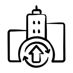 Obraz premium Rebuilding Infrastructure Icon
