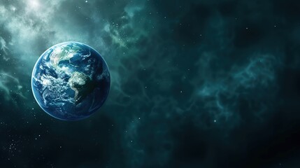 Naklejka premium Future Background of Earth Day: Searching for the Light of Hope on the New Journey of Environmental Protection