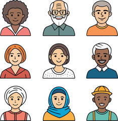 Diversity Icons Set – Editable Stroke, Inclusion, Equity, Multicultural, Community