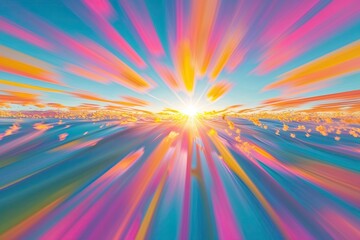 Obraz premium Vibrant Spring Energy Background with Sunlit Hues and Abstract Blur Effects