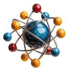 atom on black background