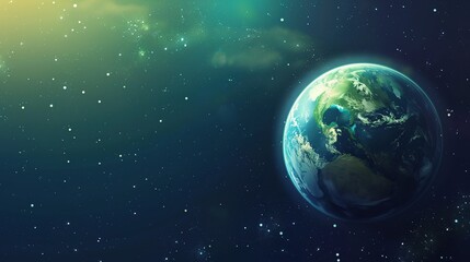 Obraz premium Modern Background of Earth Day: The New Look of Environmental Protection Driven by Technology and Concepts