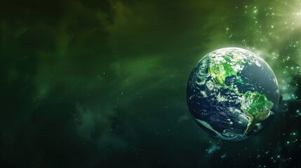 Fototapeta premium Modern Background of Earth Day: The New Look of Environmental Protection Driven by Technology and Concepts