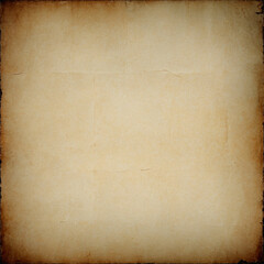 Obraz premium Aged Vintage Paper Texture Background With a Subtle Orange-Tinted Background and Worn Edges