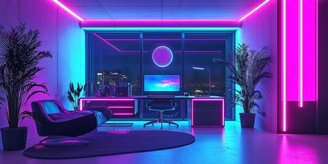 Collections of Neon Decor in Modern Offices