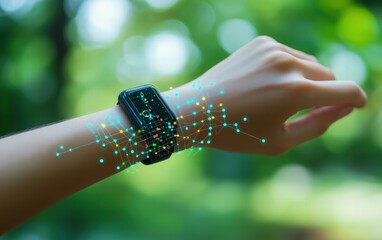 Advanced wearable sensor technology monitors vital signs and health data in real-time, seamlessly integrating with modern lifestyles.