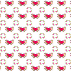 seamless pattern with hearts