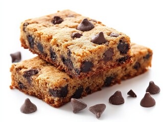 Delicious Chocolate Chip Cookie Bars Piled with Chocolate Chips
