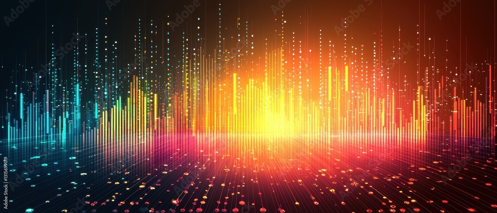 Poster global business strategy meeting utilizing technology insights digital space presentation virtual en