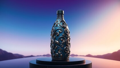 Naklejka premium Crystal Clarity A Glass of Wine in the Spotlight