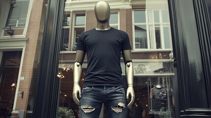 Mannequin in storefront display