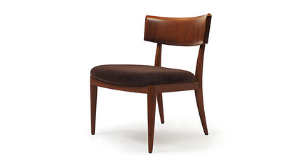 A brown chair with a brown cushion