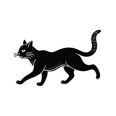 black cat vector illustration