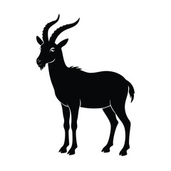 Obraz premium goat silhouette vector illustration