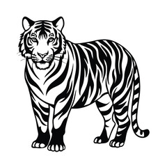 Obraz premium vector illustration of a Tiger
