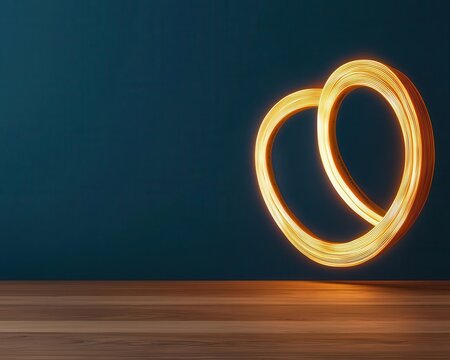 Abstract infinity symbol formed by glowing fixedrate bond certificates, fixedrate bonds, endless financial reliability