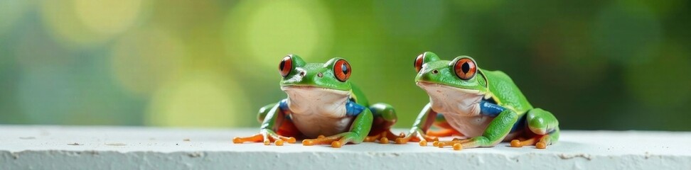 Obraz premium White panel with frog eyes staring, white, gaze, panel