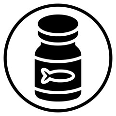 fish oil glyph icon