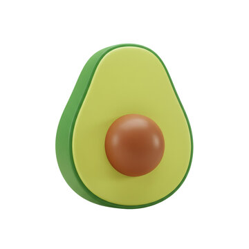 &Iacute;cone 3d abacate