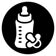 Fototapeta premium baby product glyph icon