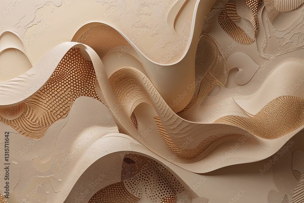 Poster enchanting beige abstract background featuring intricate patterns and textures