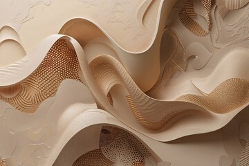 Enchanting Beige Abstract Background Featuring Intricate Patterns and Textures