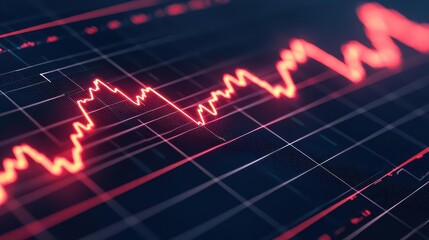 Fototapeta premium Futuristic glowing bond certificate hovering above a grid of fluctuating graphs, floatingrate bonds, dynamic financial opportunities
