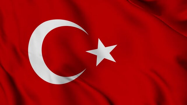 flag of turkey, waving flag turkish animation 