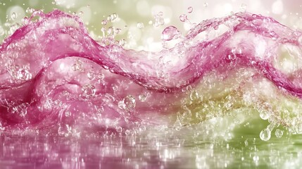 Obraz premium A vibrant fluid of magenta colors creating a splash